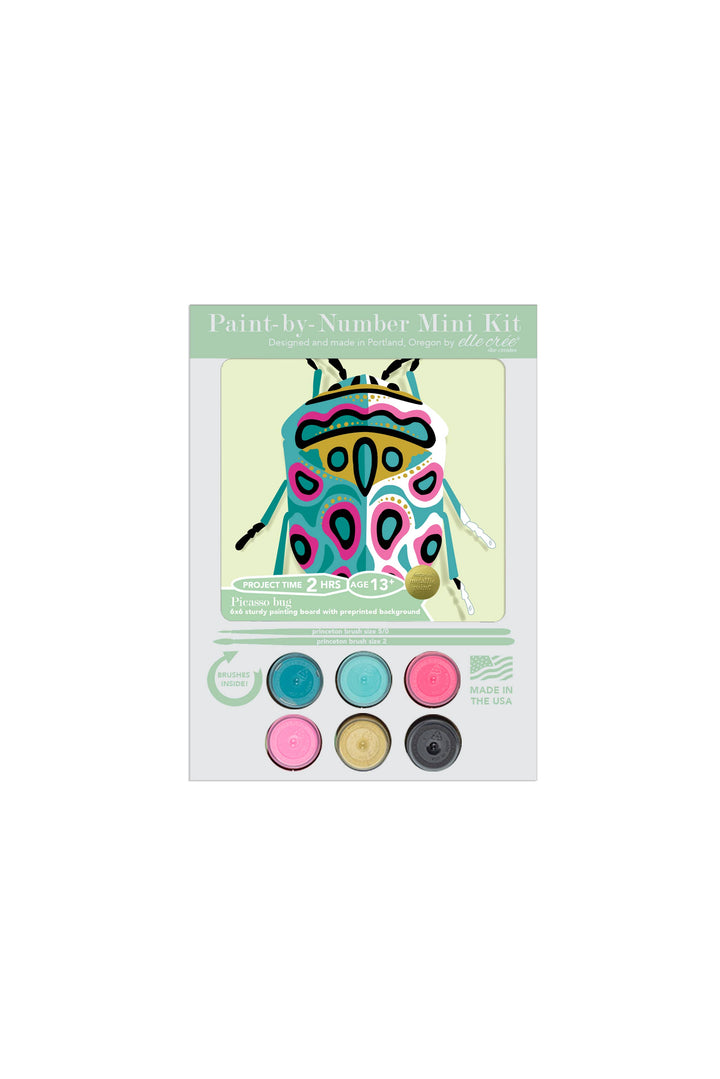 She Creates | MINI Picasso Bug Paint-by-Number Kit