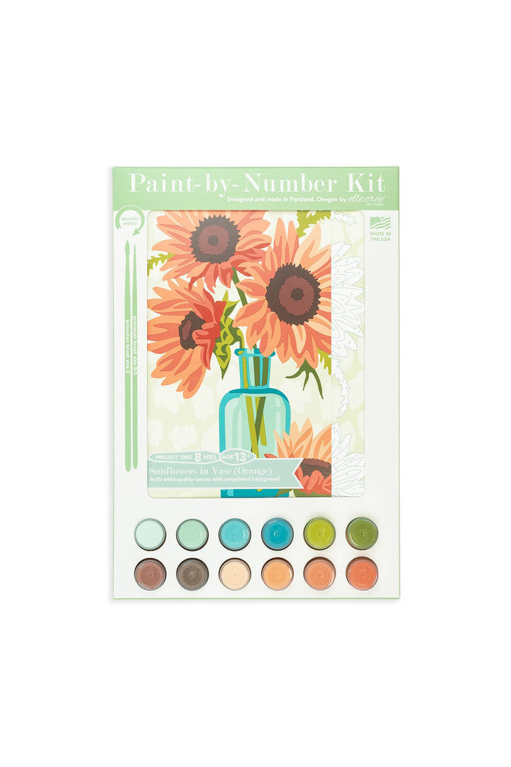 She Creates | Sunflowers in Vase (Orange) Paint-by-Number Kit