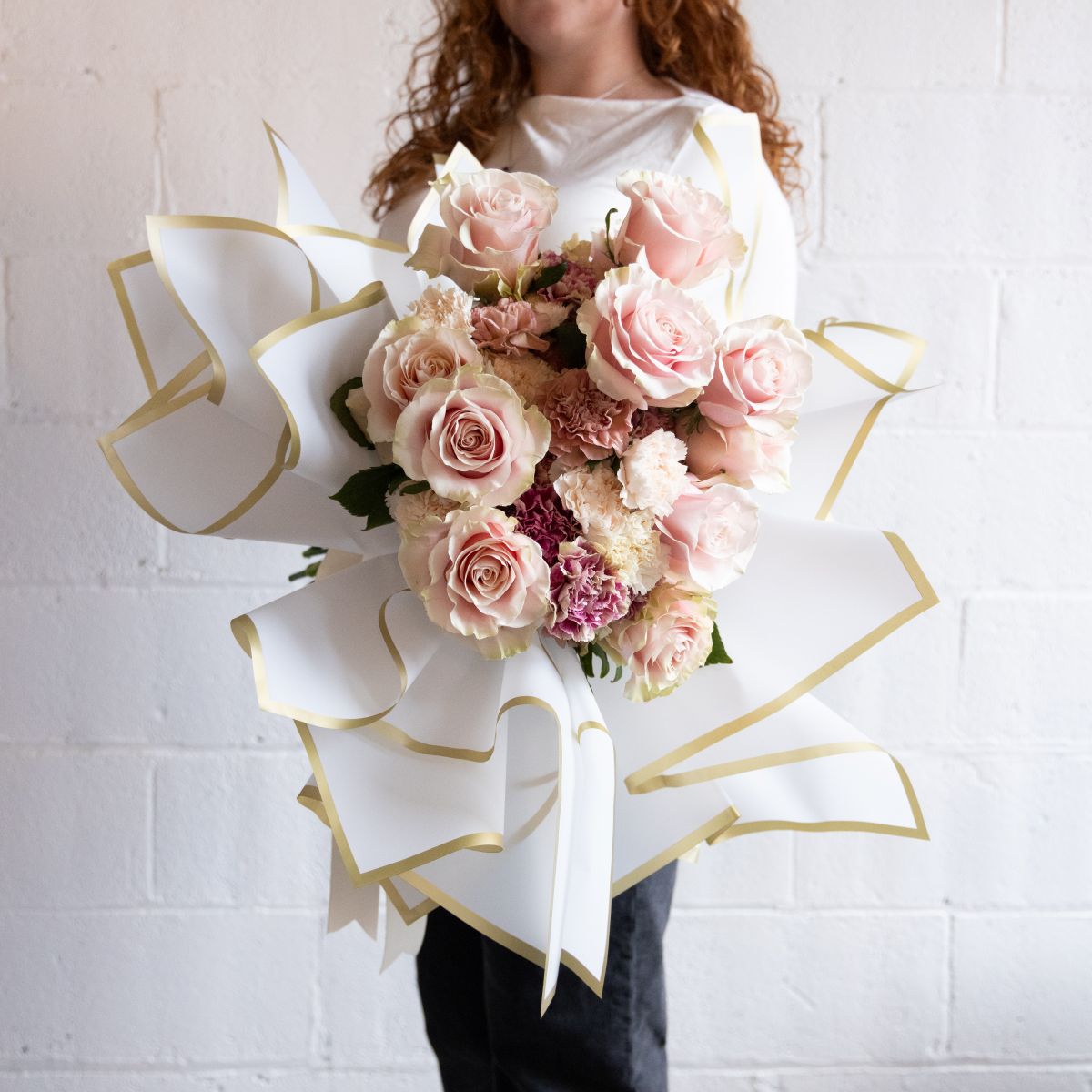 La Vie en Rose Bouquet | Fresh Pink Rose Wrap | Rochester NY