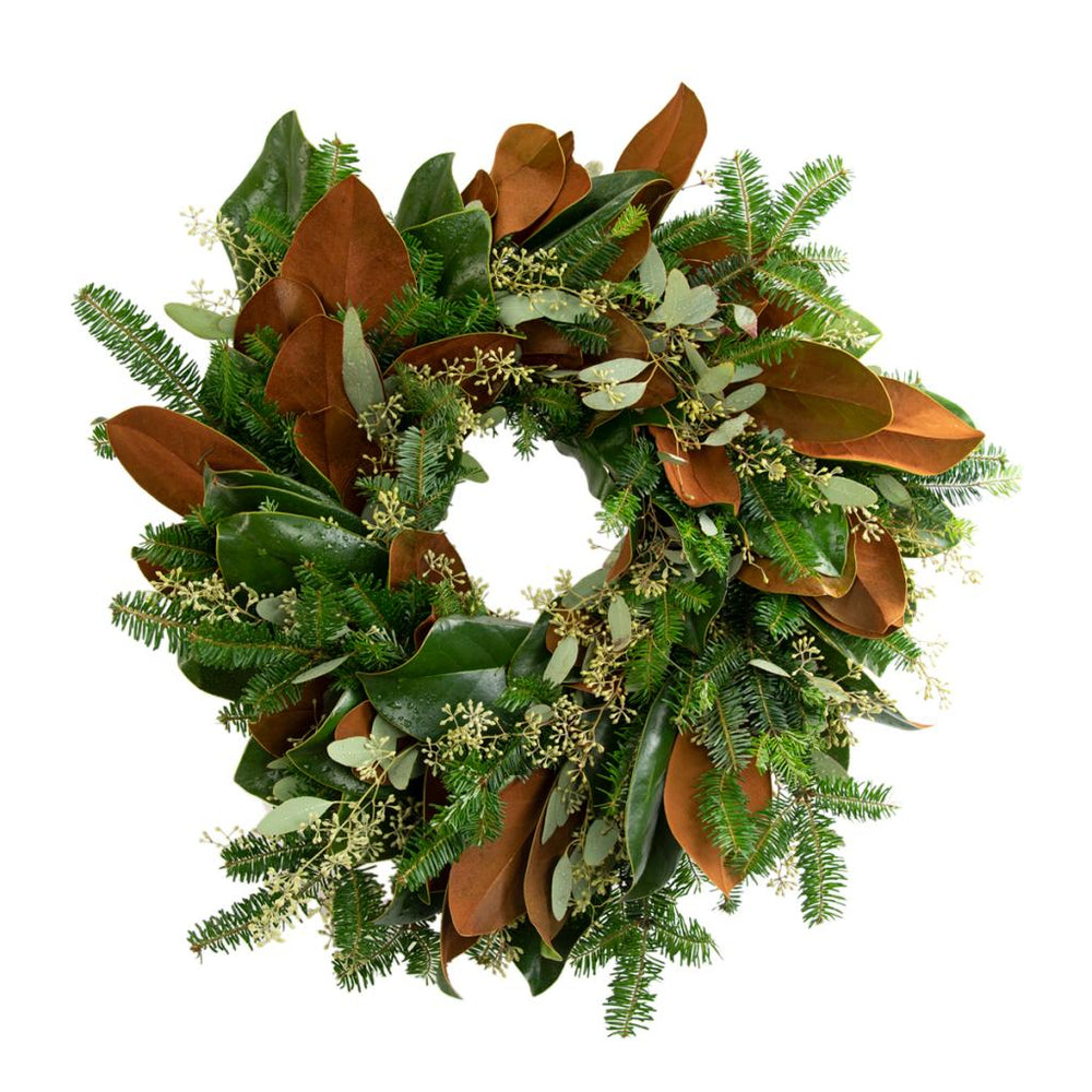 Magnolia wreath, evergreen