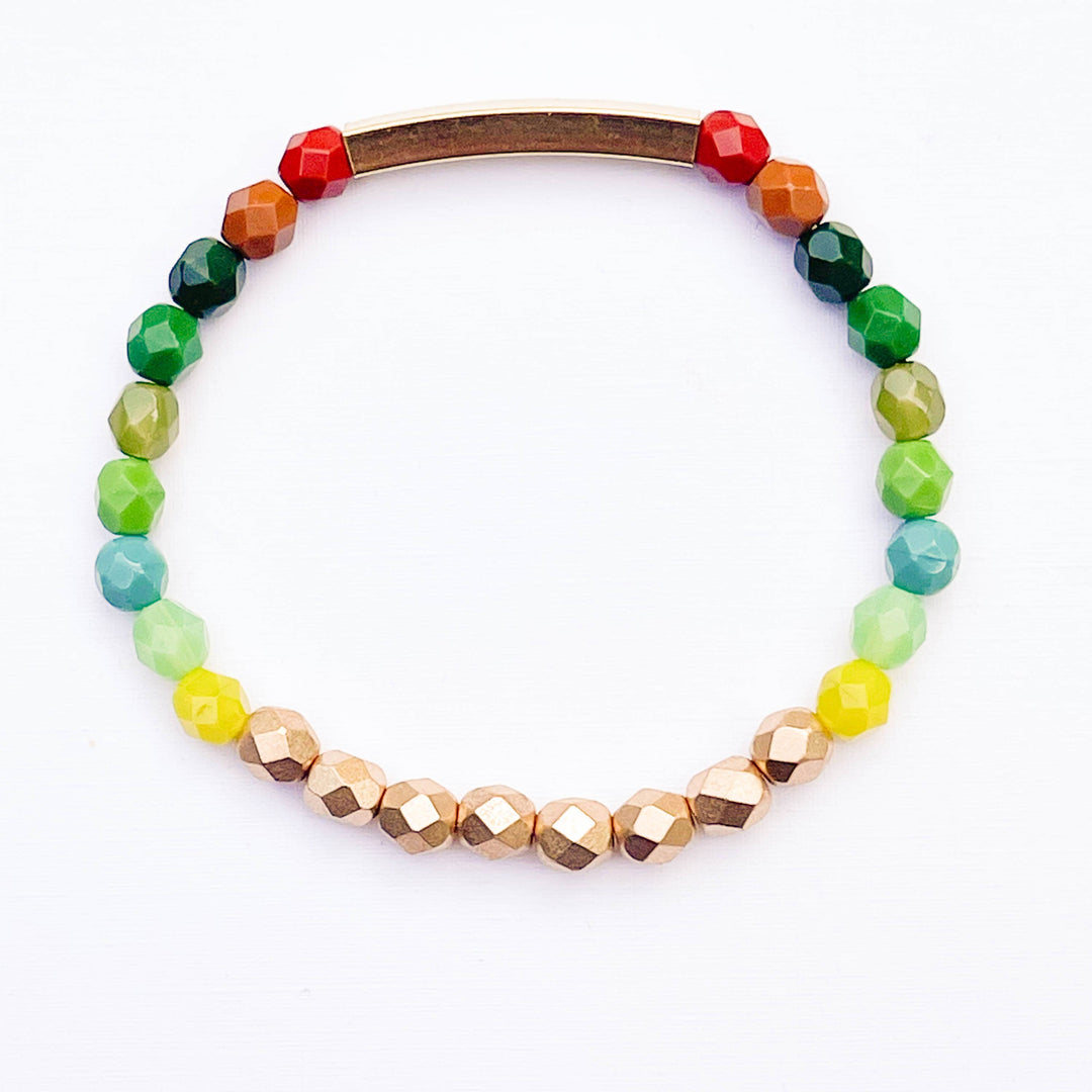 Colorful Green Ombre Bead Bracelet | Nest Pretty Things