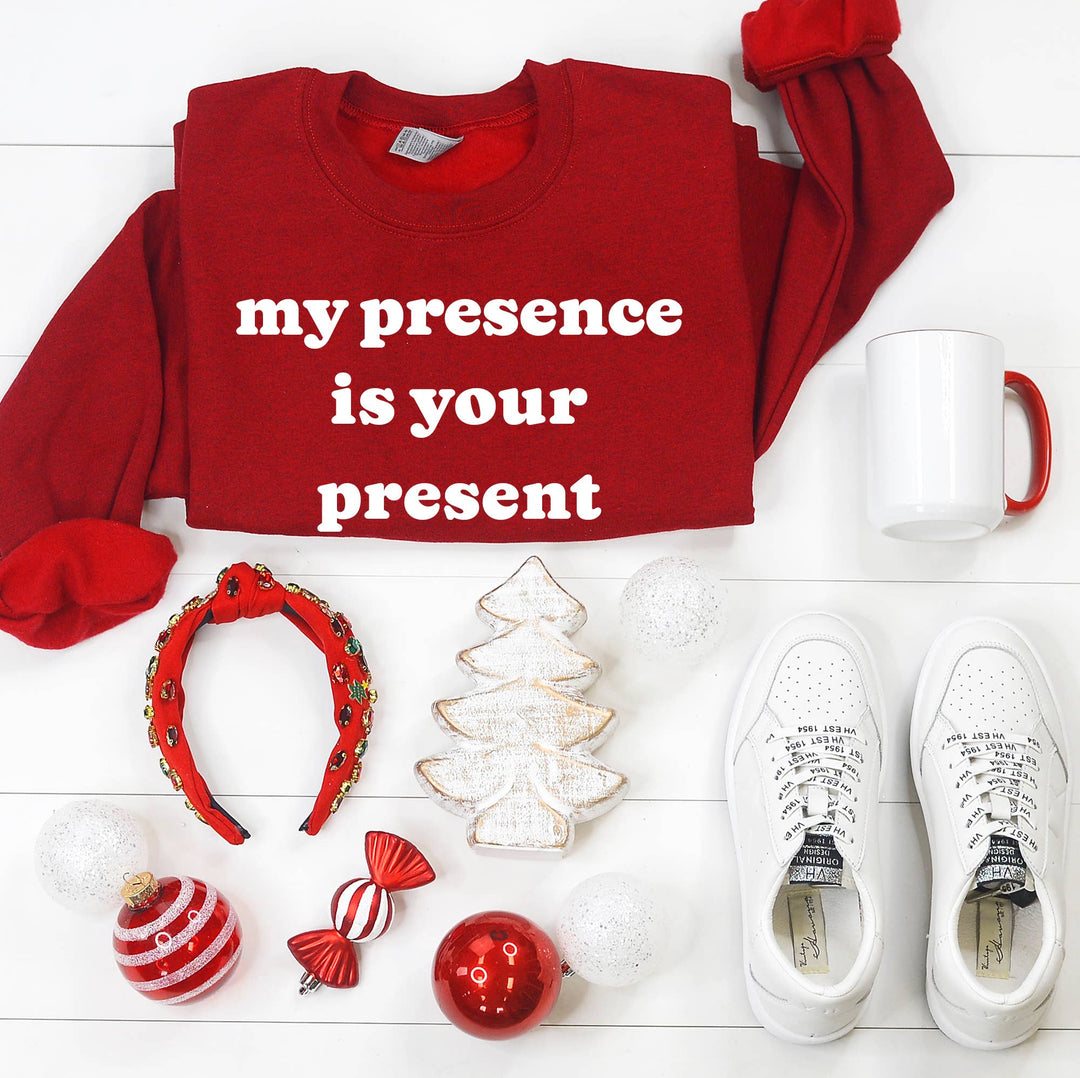 Mugsby Shirt | My Presence Is Your Present Crewneck Sweatshirt
