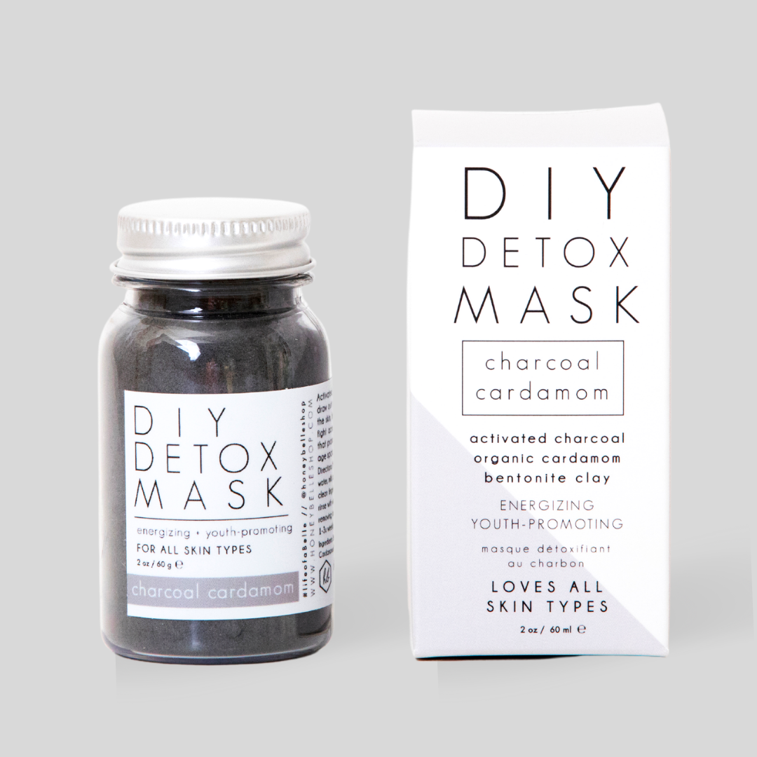 Honey Belle Charcoal Cardamom DIY Detox Mask features a powder-based bentonite clay mask that is so versatile.