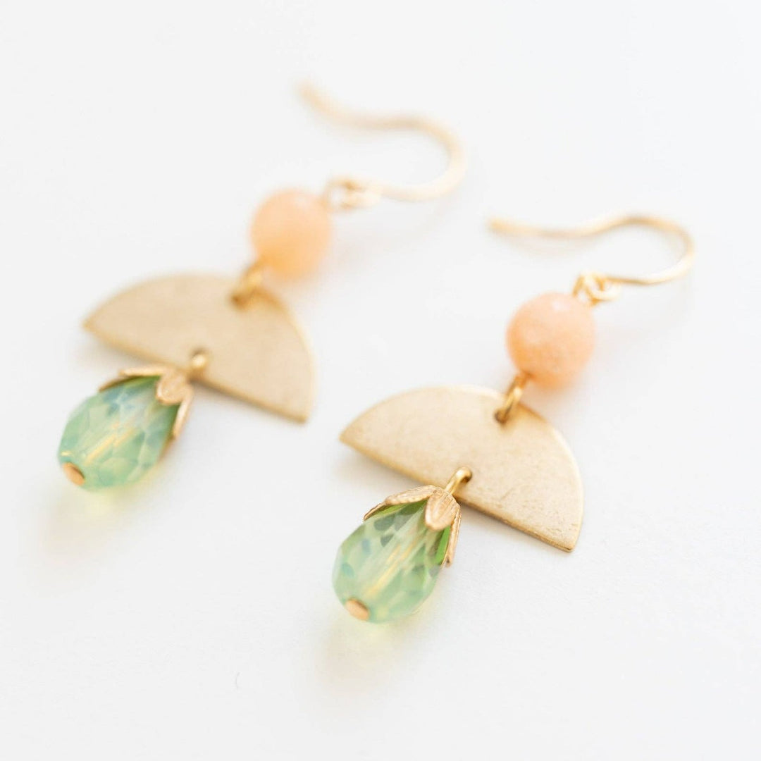 Nest Pretty Things | Small Coral Brass Earrings 