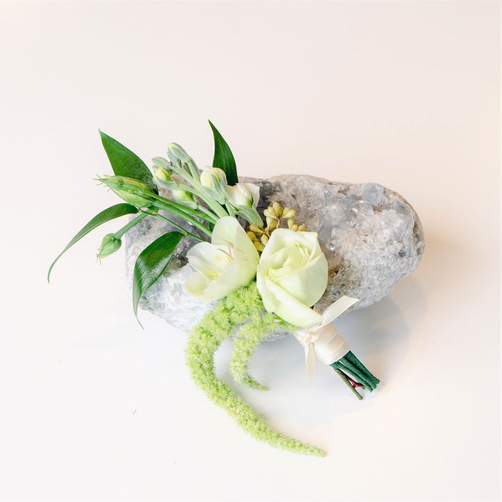 Green boutonniere Rochester NY Prom Florist 