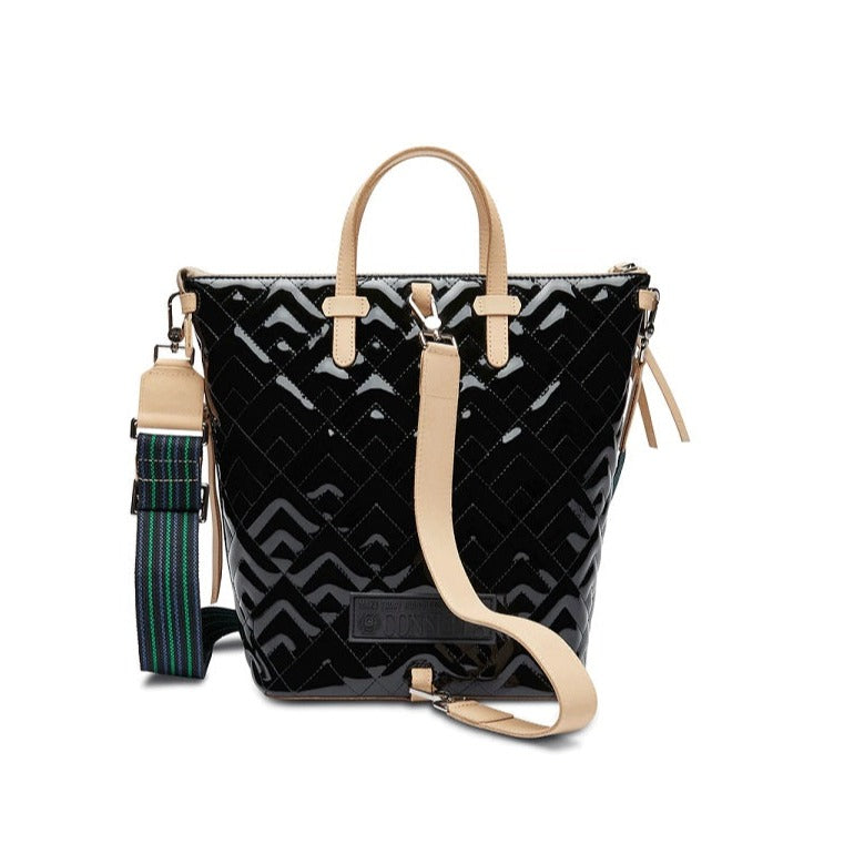 Inked Sling | Consuela | Shows the back of the bag and the Diego leather sling strap.