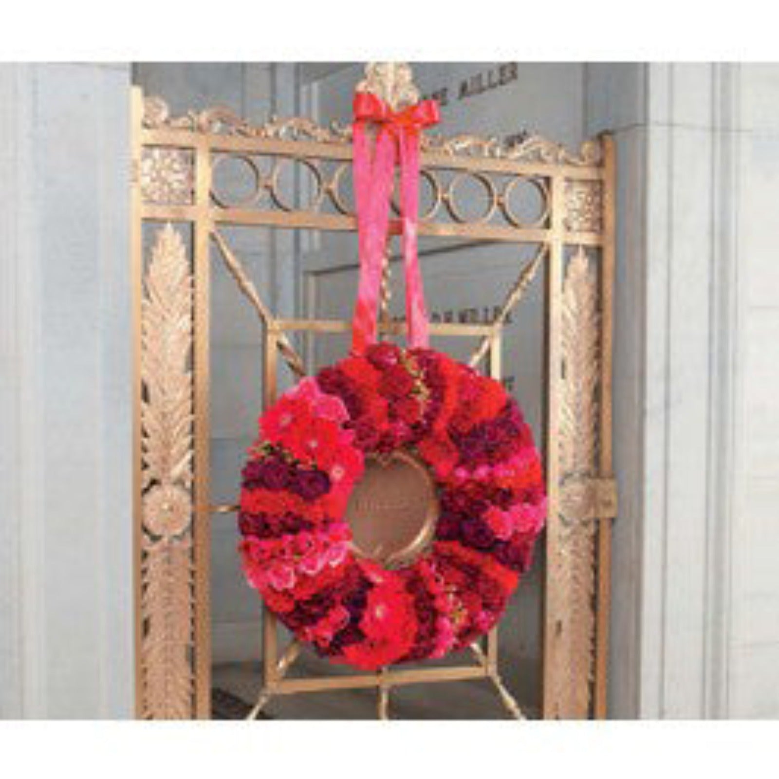 Red Sympathy Wreath Funeral Rochester NY Florist STACY K FLORAL