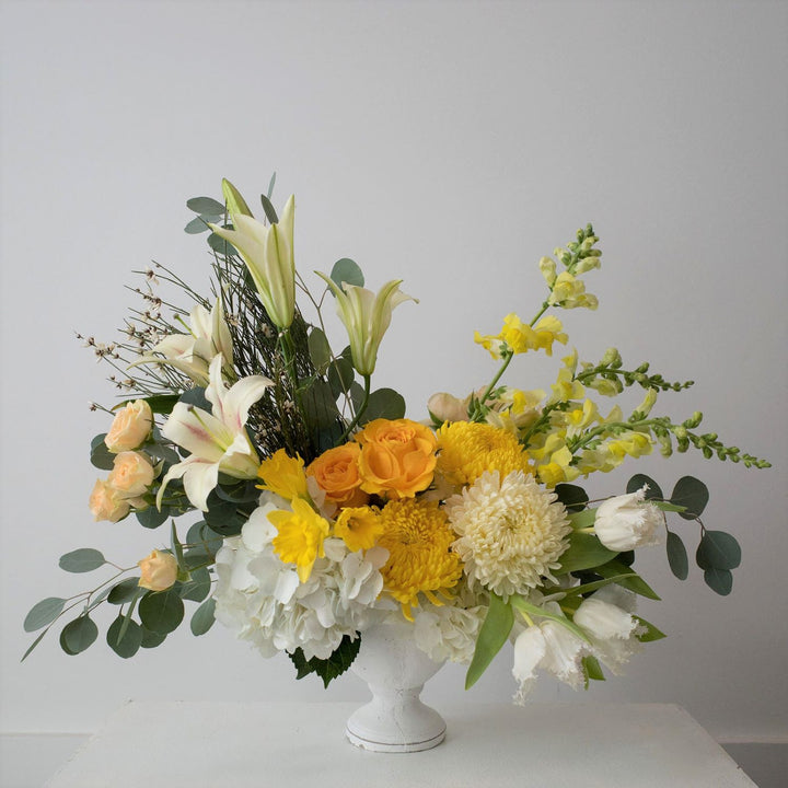 sunshine splendor yellow centerpiece