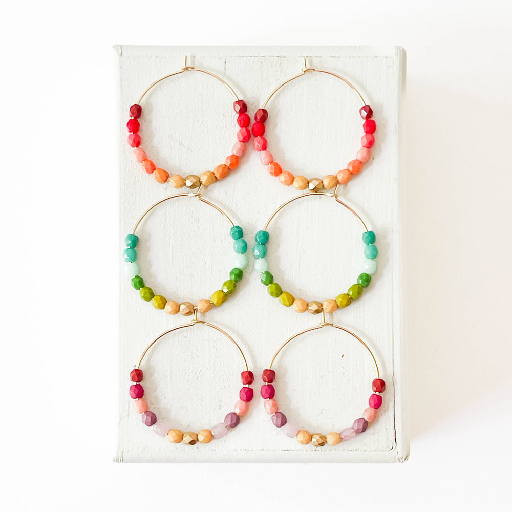 Colorful Gold Filled Ombre Hoop Earrings | Nest Pretty Things