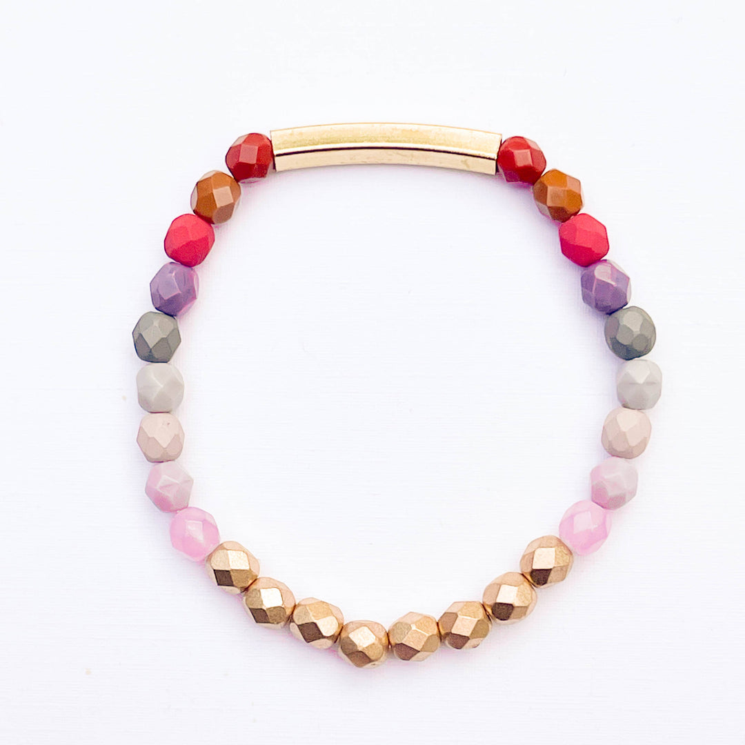 Colorful Magenta Ombre Bead Bracelet | Nest Pretty Things
