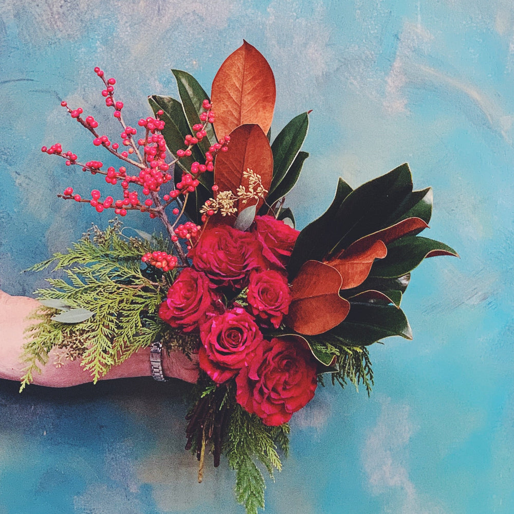 Half dozen roses wrapped