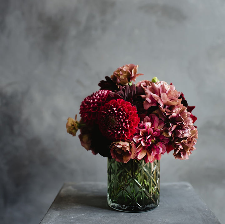 Pave floral subscription rochester ny | Stacy K Floral | Petite floral arrangement with dahlias.