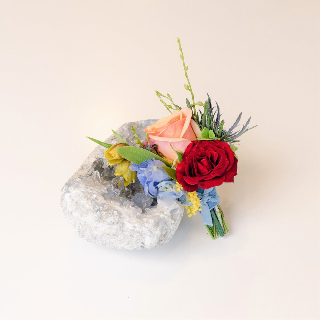rainbow boutonniere Rochester NY Florist 